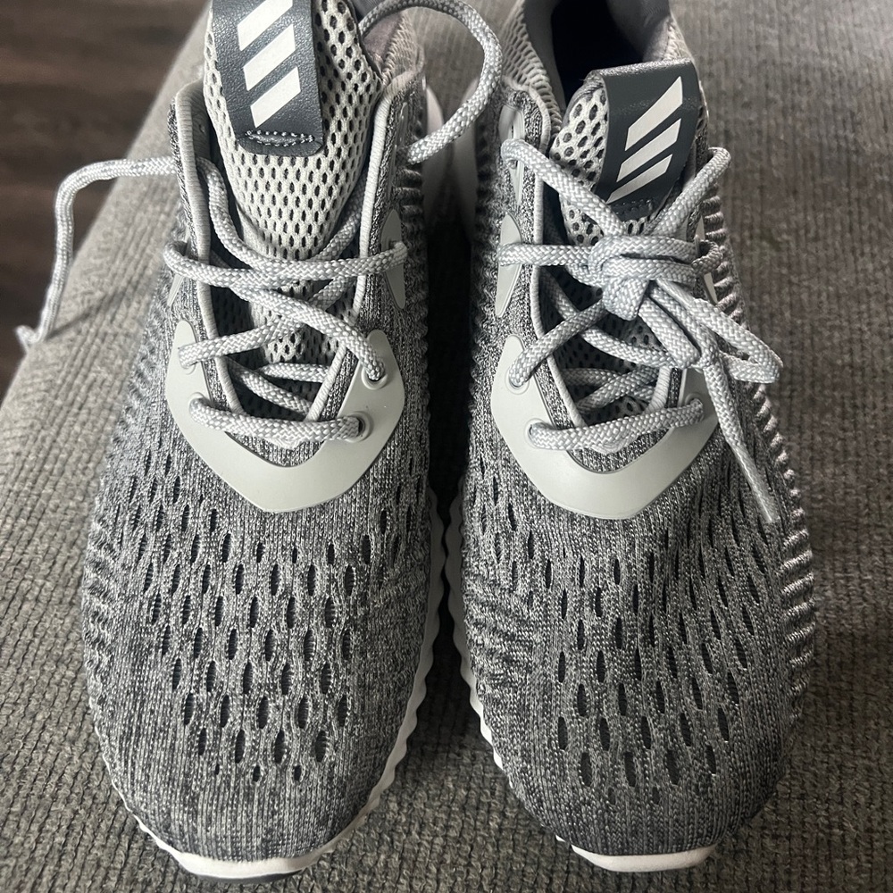 In box, worn once indoors, Adidas “Alphabounce Em”